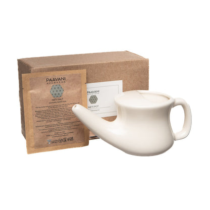 Ceramic Neti Pot | Ayurvedic Nasal Cleansing Tool for Sinus Health